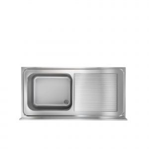 Alternative view of RADNI STOL OD NEHRĐAJUĆEG ČELIKA SA SUDOPEROM I POVRŠINOM ZA CIJEĐENJE