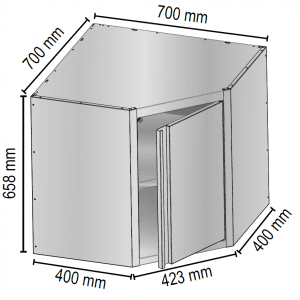 Alternative view of KUTNI ZIDNI ORMAR OD NEHRĐAJUĆEG ČELIKA